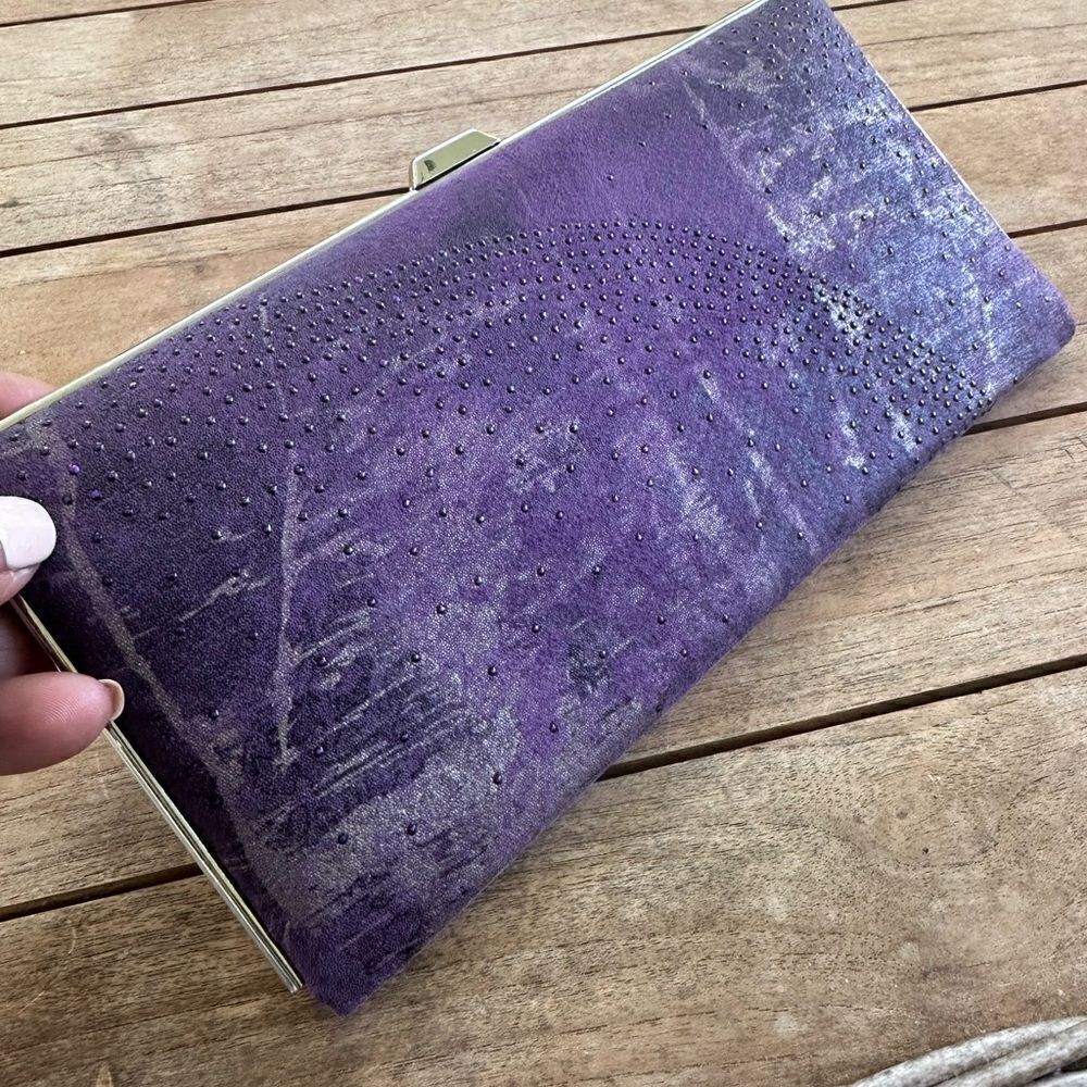 Vintage Purple Beaded Clutch Bag